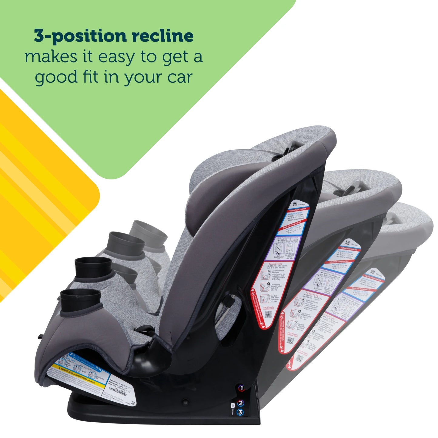 Quickfit All-In-One Convertible Car Seat, Travel Car Seat, Cirrus