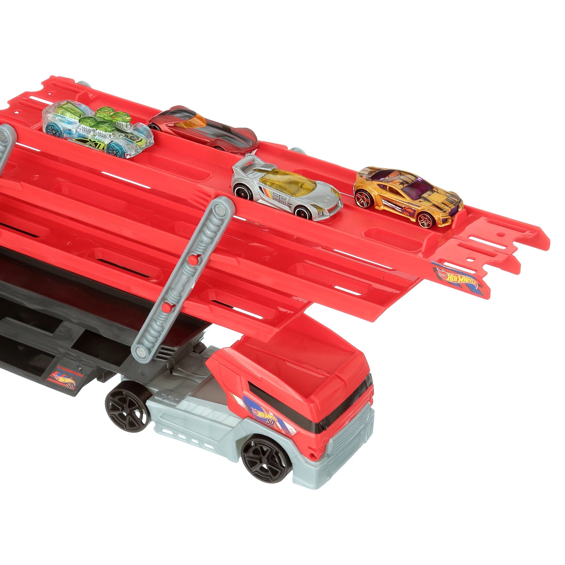 Mega Hauler and 4 Cars Set, Mega Hauler Truck-4 Cars