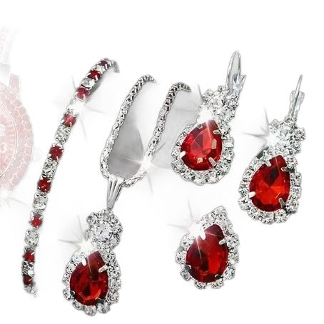 Diamond Encrusted Zircon Jewelry Set