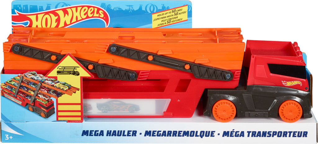 Mega Hauler with 6 Expandable Levels, Stores up to 50 1:64 Scale Toy Vehicles