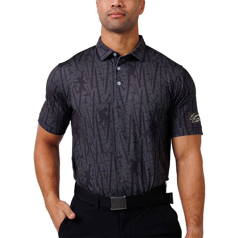 Mens Printed Golf Polo Shirt