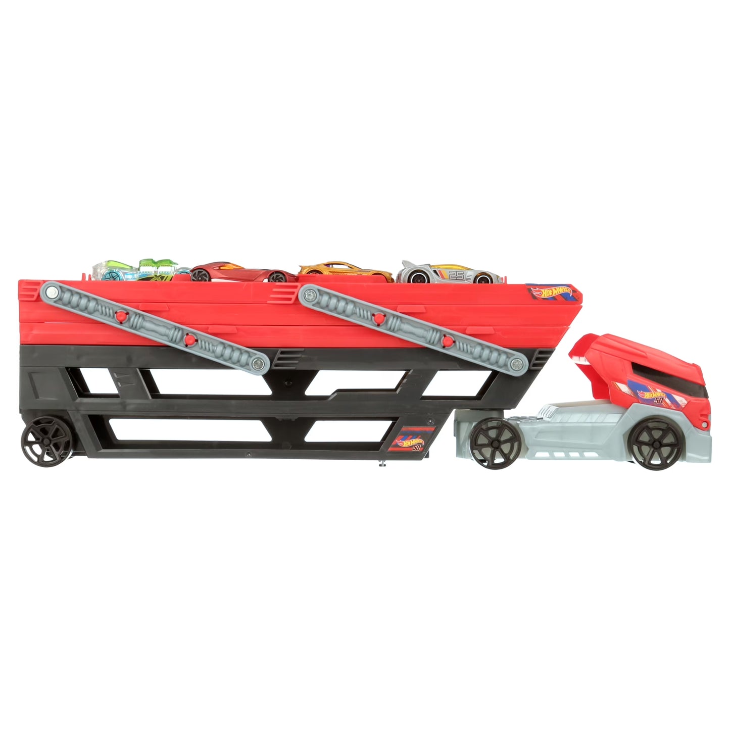 Mega Hauler and 4 Cars Set, Mega Hauler Truck-4 Cars