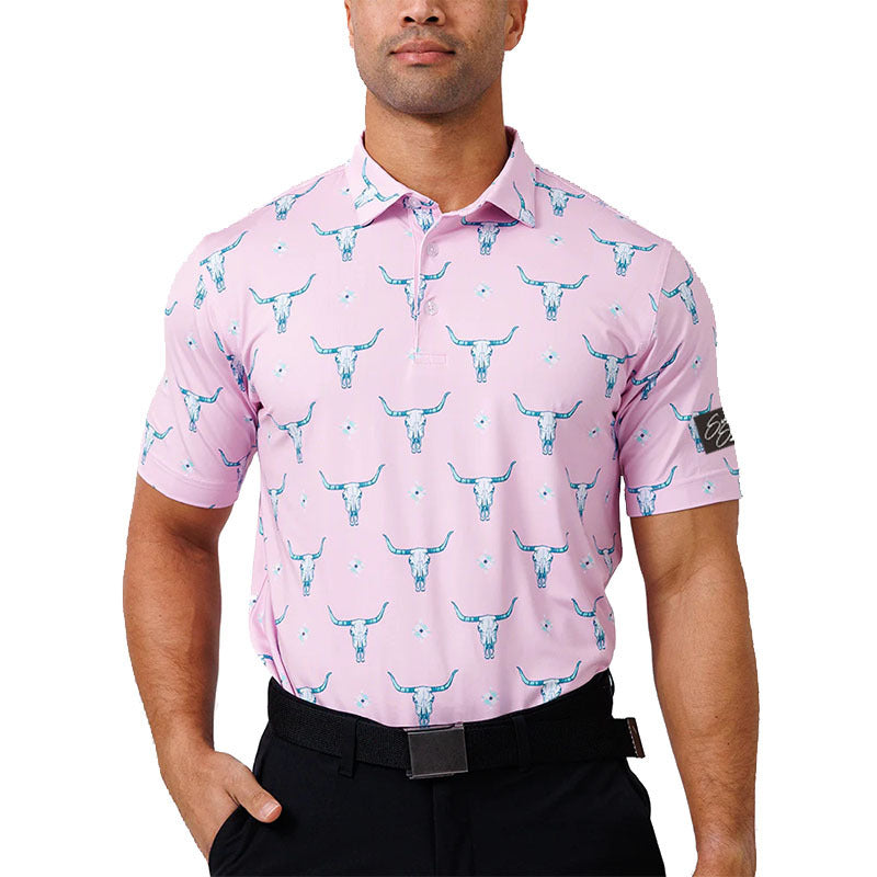 Mens Printed Golf Polo Shirt