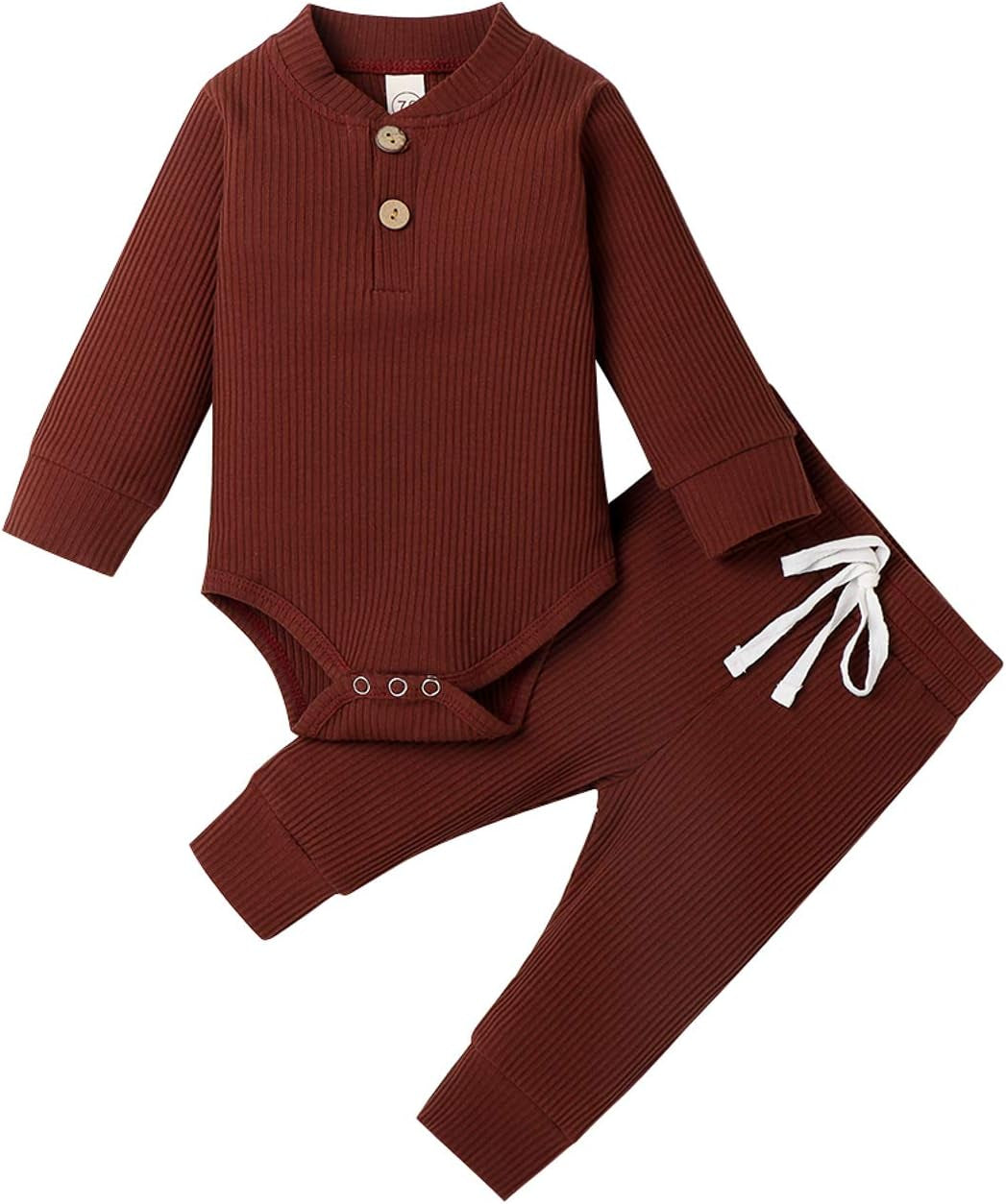 Bmnmsl Newborn Baby Boy Fall Clothes 3 6 12 18 24 Months Outfits Long Sleeve Knitted Cotton Romper & Pants Infant Winter Sets