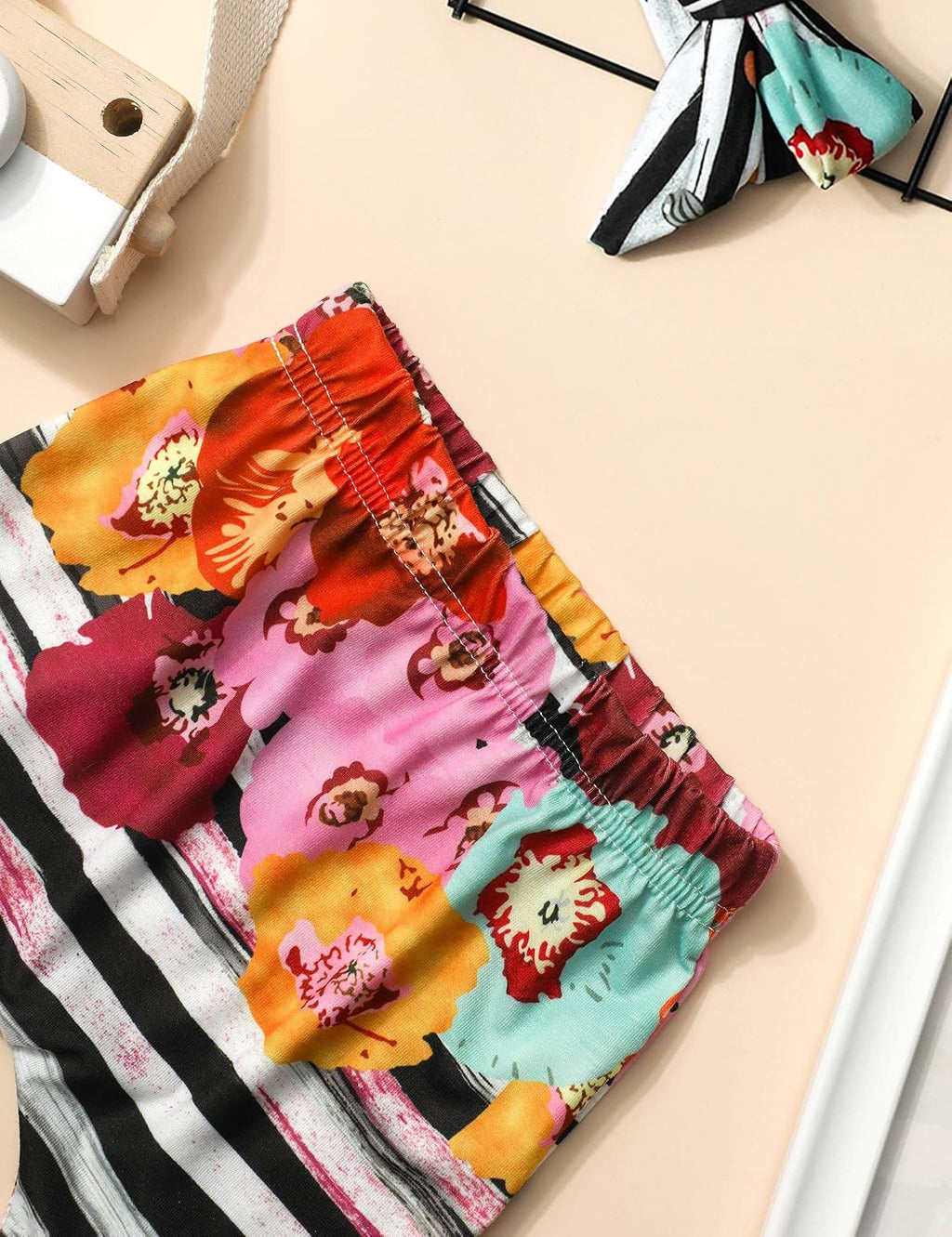 KANGKANG Newborn Baby Girl Clothes Hi I'M New Here Newborn Outfit Infant Romper Floral Pants Cute Baby Girl Outfits 4PC Set