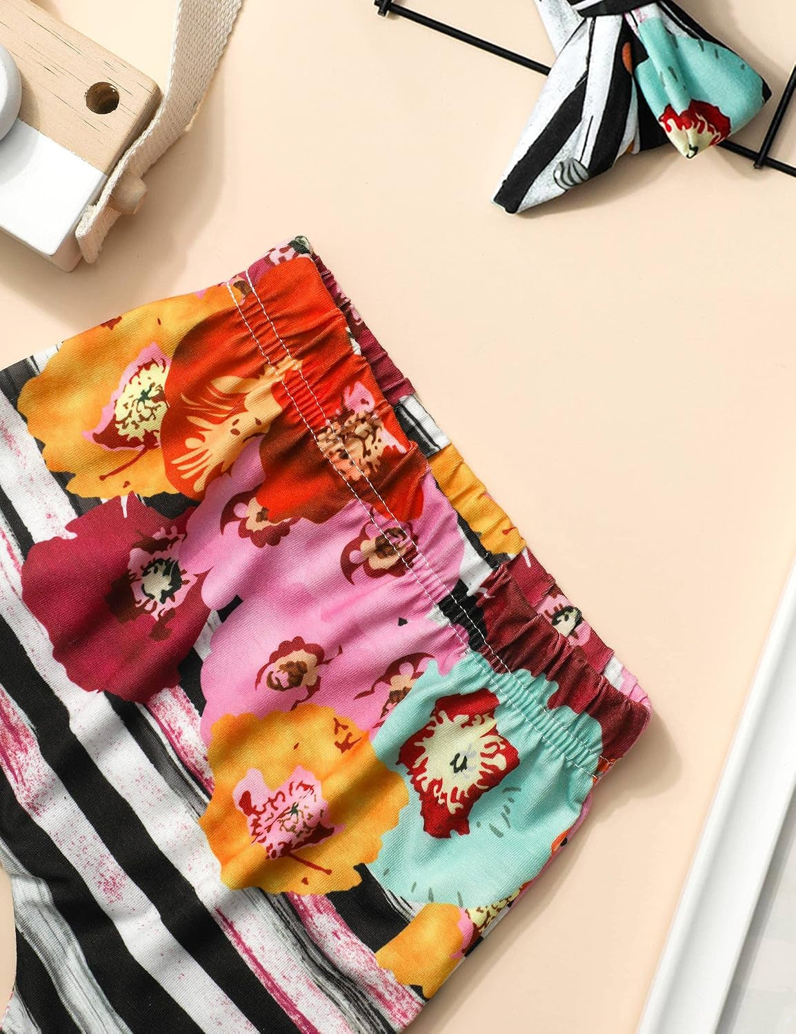 KANGKANG Newborn Baby Girl Clothes Hi I'M New Here Newborn Outfit Infant Romper Floral Pants Cute Baby Girl Outfits 4PC Set