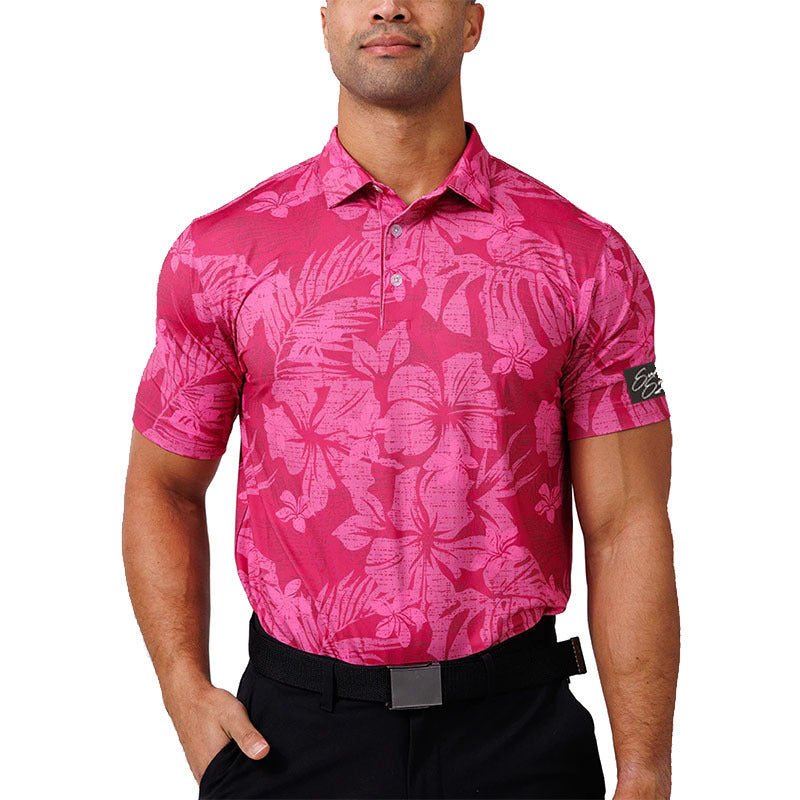 Mens Printed Golf Polo Shirt