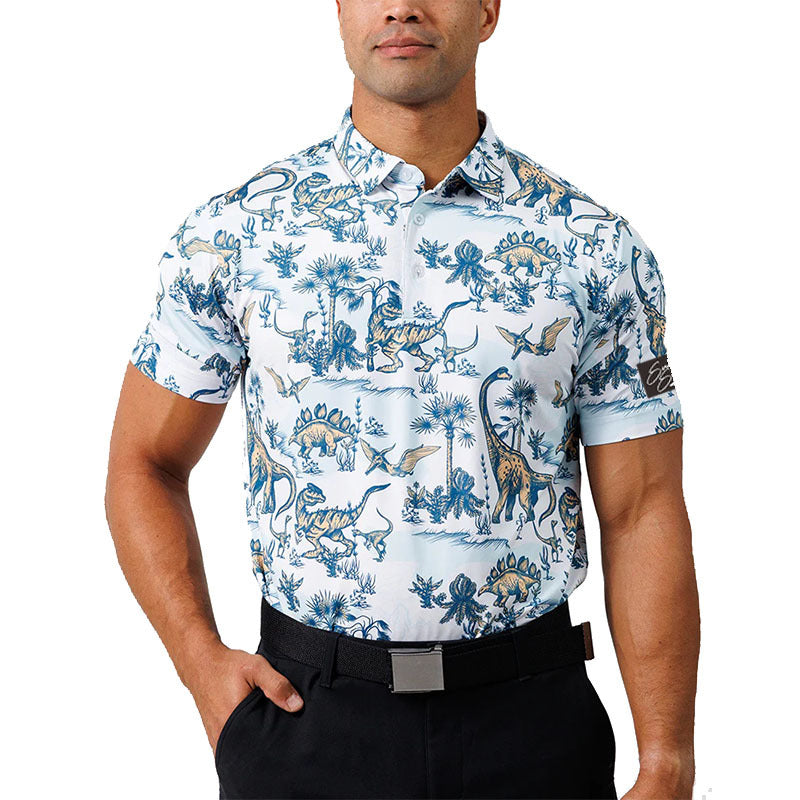 Mens Printed Golf Polo Shirt