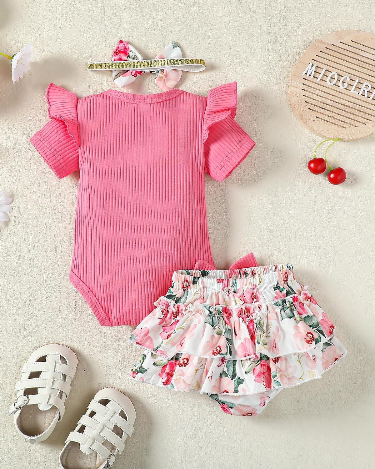 Newborn Infant Baby Girl Clothes Romper Shorts Set Floral Summer Outfits Cute Baby Clothes Girl
